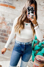 Load image into Gallery viewer, Mesh Patchwork Long Sleeve Bodysuit