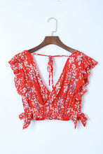 Load image into Gallery viewer, Multicolor Floral Ruffled Crop Top and Maxi Skirt Set