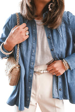 Load image into Gallery viewer, Button-up Long Sleeve Denim Shirt Jacket
