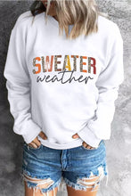 Load image into Gallery viewer, White Sweater Weather Vibrant Monogram Sweatshirt
