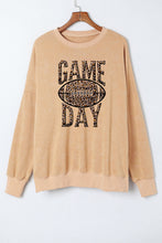 Load image into Gallery viewer, Khaki Loose Leopard GAME DAY Graphic Sweatshirt