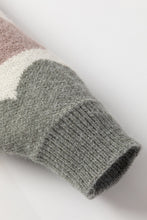 Load image into Gallery viewer, Gray Wave Striped Balloon Sleeve Drop Shoulder Sweater