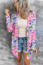 Load image into Gallery viewer, Flower Print Long Sleeve Button Up Cardigan