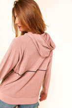 Load image into Gallery viewer, Pink Buttons Front Princess Line Out Seam Hoodie