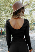 Load image into Gallery viewer, Solid Color Ribbed Crop Top Long Pants Set