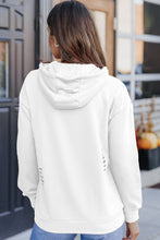 Load image into Gallery viewer, White PUMPKIN SPICE Distressed Hoodie