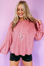 Load image into Gallery viewer, Thunder Bolt Sequin Oversized Hoodie