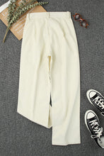 Load image into Gallery viewer, Beige Corduroy High Waist Straight Leg Pants