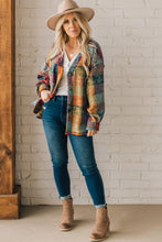 Load image into Gallery viewer, Multicolor Brushed Checked Western Buttoned Jacket