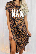 Load image into Gallery viewer, MAMA Letter Print Slit T-Shirt Dress
