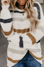Load image into Gallery viewer, Striped Popcorn Knit Sweater