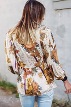 Load image into Gallery viewer, Multicolour Floral Print V Neck Babydoll Blouse