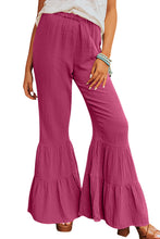 Load image into Gallery viewer, Textured High Waist Ruffled Bell Bottom Pants