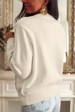 Load image into Gallery viewer, Apricot Lace Trim Ribbed Round Neck Button Up Cardigan