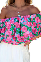 Load image into Gallery viewer, Floral Off-Shoulder Tiered Ruffle Blouse