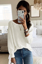 Load image into Gallery viewer, Long Sleeve Cutout Shoulder Relaxed Sweater