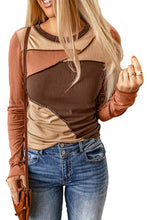 Load image into Gallery viewer, Expose Seam Color Block Ribbed Knit Top