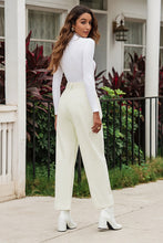 Load image into Gallery viewer, Beige Corduroy High Waist Straight Leg Pants
