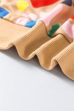 Load image into Gallery viewer, Khaki Multicolor Leopard Printed Drop Shoulder Pullover Sweatshirt