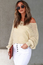 Load image into Gallery viewer, Sheer Openwork Knit Sweater