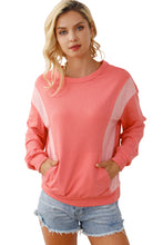 Load image into Gallery viewer, Contrast Patchwork Kangaroo Pocket Sweatshirt