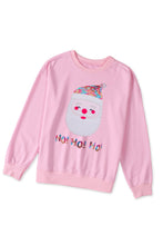 Load image into Gallery viewer, Pink HO HO HO Sequined Santa Claus Sweatshirt