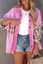 Load image into Gallery viewer, Plaid Patchwork Chest Pockets Oversized Shirt Jacket