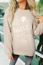 Load image into Gallery viewer, Apricot NASHVILLE MUSIC CITY Corded Graphic Sweatshirt