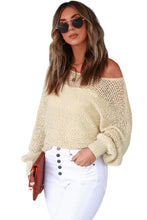 Load image into Gallery viewer, Sheer Openwork Knit Sweater