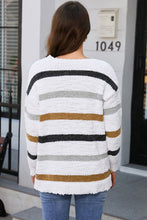 Load image into Gallery viewer, Striped Popcorn Knit Sweater