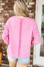 Load image into Gallery viewer, Exposed Seamed High Low Raw Edge Sweatshirt