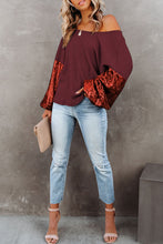 Load image into Gallery viewer, Biking Red Sequin Patchwork Sleeve Open Back Waffle Knit Top