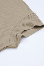 Load image into Gallery viewer, Apricot khaki Textured Loose Fit T Shirt and Drawstring Pants Set