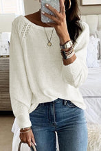 Load image into Gallery viewer, Long Sleeve Cutout Shoulder Relaxed Sweater