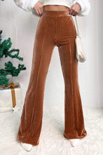 Load image into Gallery viewer, Chestnut Solid Color High Waist Flare Corduroy Pants