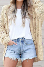 Load image into Gallery viewer, Apricot Casual Hollowed Knit Dolman Sleeve Cardigan
