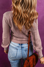 Load image into Gallery viewer, V Neck Buttoned Textured Sweater Cardigan