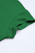 Load image into Gallery viewer, Dark Green Textured Loose Fit T Shirt and Drawstring Pants Set