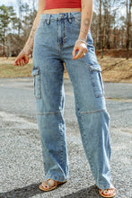 Load image into Gallery viewer, Cool Cargo Style Wide Leg Jeans
