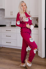 Load image into Gallery viewer, Sequined Santa Claus Pattern Lounge Sweatsuit
