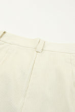 Load image into Gallery viewer, Beige Corduroy High Waist Straight Leg Pants