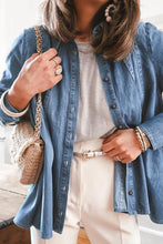 Load image into Gallery viewer, Button-up Long Sleeve Denim Shirt Jacket