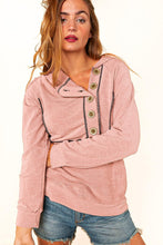 Load image into Gallery viewer, Pink Buttons Front Princess Line Out Seam Hoodie