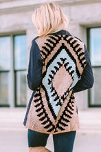 Load image into Gallery viewer, Blue Corduroy Cinched Aztec Back Jacket