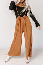 Load image into Gallery viewer, High Rise Wide Leg Suspender Pants