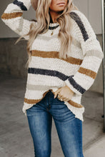 Load image into Gallery viewer, Striped Popcorn Knit Sweater