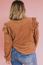Load image into Gallery viewer, Plus Size Solid Ruffled Tiered Long Sleeve Top