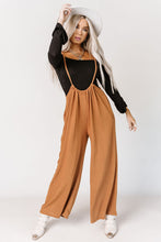 Load image into Gallery viewer, High Rise Wide Leg Suspender Pants