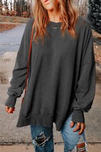 Load image into Gallery viewer, Drop Shoulder Ribbed Trim Oversized Sweatshirt