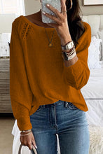 Load image into Gallery viewer, Long Sleeve Cutout Shoulder Relaxed Sweater